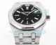 OMF Super Clone New Audemars Piguet Royal Oak Black Face White Gold Full Diamond Watch (5)_th.jpg